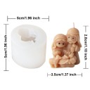 Silicone Mould 5 x 5 cm Holy Family with Baby Jesus Mould for Casting Wax, Resin, Plaster, Soap and Christmas Candles 2