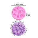 Silicone Mould 7.1 x 1 cm Christmas Designs Reindeer, Snowman, Holly Mould for Casting Wax, Resin, Plaster, Chocolate and Soap 2