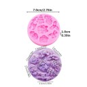 Silicone Mould 7 x 1 cm Christmas Designs Reindeer, Gift, Bell Mould for Casting Wax, Resin, Plaster, Chocolate and Soap 2
