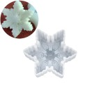Silicone Mould 8.3 x 7.3 cm Relief Snowflake Mould for Casting Wax, Resin, Plaster, Soap and Christmas Decorations 2