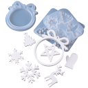 Silicone Mould 9.3 x 11 cm Christmas Tree Glove Snowflake and Gingerbread Grey Resin Plaster Mould DIY Making Hanging Decorations Decoration 2