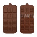 Silicone Mould for Chocolate Bars Homemade Pralines Baking Non-Stick Durable Reusable Creative Crafting 22.6 × 10.7 × 0.5 cm 3