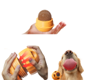 Silicone Mould for Dog Treats 7.2 x 7.2 x 6.1 cm Ball 6.3 x 5 x 11.5 cm Tray Set of 2 3