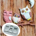 Silicone Mould with Owls 1