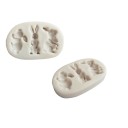 Silicone Mould with Rabbits 2
