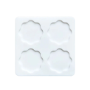 Silicone Seal Mould 4 Cavities 3.3 cm Mould 8 x 8 cm For Pouring Wax Seals for Announcements 3