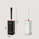 Silicone Toilet Brush with Long Handle 41 cm Holder 21 × 8.3 cm Quick-Drying Waterproof Toilet Brush for Bathroom Cleaning 4