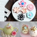 Siliconen 3D bakvorm met bloemen Voor kleine decoraties op taarten Verschillende soorten bloemen met fijn gevormde bloemblaadjes 4