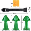 Siliconen applicatie- en gladmaakset 5 stuks Spuitmondjes 6.5R 10R 13R Kunststof spatel Kitverwijderaar Voeg- en lijmgereedschap 3