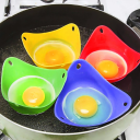 Siliconen eierkookbekers 9 x 6,5 cm Set van 4 herbruikbare mallen Zonder schaal Gemakkelijk schoon te maken Stomen van eieren 2