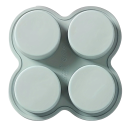 Siliconen frituurvorm voor 4 eieren 13,8 x 13,8 x 2 cm Antiaanbakvorm voor heteluchtfriteuse Eenvoudig koken 1
