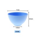 Siliconen kom voor gezichtsmasker 250 ml met maatbeker 110 x 68 x 46 mm siliconen materiaal voor het mengen van cosmetica en huidverzorging 9
