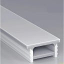 Siliconen LED-profiel 15 x 10 mm Met witte rand 19 mm Lengte 1 m Flexibel Met diffuser Voor LED-strip Inbouwbaar in groef Zonder strip 1