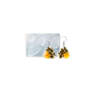 Siliconen mal 10,4 x 7,4 cm Driehoekige hangers Mal voor hars met openingen voor oogje Sieraden maken oorbellen decoraties 2