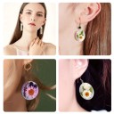 Siliconen mal 10,8 x 8 cm Ronde hangers Mal voor hars met gaten voor oogje Creatie van oorbellen, hangers en sieraden 4