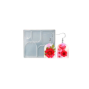 Siliconen mal 10,8 x 9,9 cm Boogvormige hangers Mal voor hars met gaten voor oogje Sieraden maken oorbellen sleutelhangers 3
