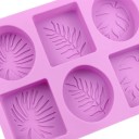 Siliconen mal 22,6 x 17,1 cm Mal met bladmotieven voor het maken van decoraties en gietstukken 3