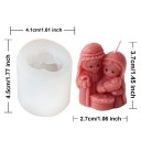 Siliconen mal 4,5 x 4,1 cm Heilige Familie Bethlehem Mal voor het gieten van was, hars, gips, zeep en kerstkaarsen 2