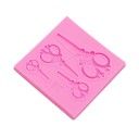 Siliconen mal schaar met ornament 2