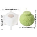 Siliconen mal voor kaars 8,7 x 7 cm Kerstbal met bloemenpatroon Mal voor het gieten van was, hars, zeepdecoraties 2
