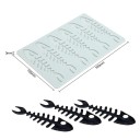 Siliconen mal voor visgraten 109 x 160 mm flexibele siliconen lichtblauwe mal voor taarten desserts decoraties bakhulpmiddel 2
