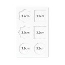 Siliconen mal voor zegels 13,2 x 8,5 cm Verschillende maten holtes Mal voor waszegels voor decoraties van enveloppen en aankondigingen 2