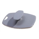 Siliconen massageborstel 12,3 x 9,2 cm Zachte exfoliërende borstel voor haar en lichaam Reinigende doucheborstel voor in bad Siliconen massagetool 7