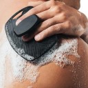Siliconen massageborstel 12,3 x 9,2 cm Zachte exfoliërende borstel voor haar en lichaam Reinigende doucheborstel voor in bad Siliconen massagetool 3