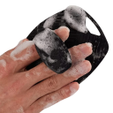 Siliconen massageborstel 12,3 x 9,2 cm Zachte exfoliërende borstel voor haar en lichaam Reinigende doucheborstel voor in bad Siliconen massagetool 4