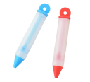 Siliconen spuitpen voor bakken met 2 spuitmondjes 14,7 × 2,3 cm voor fijne decoratie van room, glazuur en chocolade voor zoetigheden, taarten 5