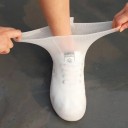 Siliconen witte beschermhoezen voor schoenen maat 34-40 tegen water en vuil met antislipzool 3