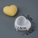 Siliconform för ljus Hjärta 4,5 x 5 cm Liten form med relief Handgjorda ljus Bakning Choklad Tvål Dekoration 4