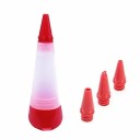 Silikon dekorationspen til bagning med 2 dyser 14,5 × 5,2 cm til flødeskum, glasur og chokolade til dekoration af kager, småkager og desserter 6