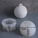 Silikon forma 7,2 x 6,6 cm Karácsonyi gömb hópehely mintával Formázó viasz, gyanta, gipsz és dekoráció öntéséhez 2