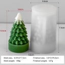 Silikon forma 7,5 x 4,6 cm Karácsonyfával, rétegezett ágakkal Formázó viasz, gyanta, gipsz, szappan és gyertyák öntéséhez 2