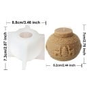 Silikon forma gyertyához 8,8 x 7,3 cm Karácsonyi gömb rénszarvasokkal és fával Forma viasz, gyanta, szappan és dekorációk öntéséhez 2