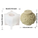 Silikon forma gyertyához 8 x 7 cm Karácsonyi gömb rénszarvas mintával Forma viasz, gyanta, szappan és dekoráció öntéséhez 2