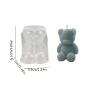Silikon forma mýlkészítéshez 4,2 x 3,9 cm Kis medve Kézműves mýlkészítés Gyertyák Gyanta DIY öntés 2