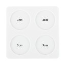 Silikon forma pecsétek körök 3 cm Forma 8 x 8 cm Kör alakú forma viaszpecsétek készítéséhez kreatív alkotás 1