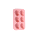 Silikon forma szappan és gyertya öntéshez Szív 6 rekesz 16,2 x 9,5 x 2 cm rózsaszín vagy zöld 1