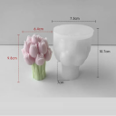 Silikon forma szappan készítéséhez 10,7 x 7,5 cm Tulipán csokor Kézi szappan és gyertya öntés 2