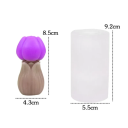 Silikon forma szappan készítéséhez 9,2 x 5,5 cm Tulipán virág Kézi szappankészítés Gyertyák Gyanta DIY öntés 2