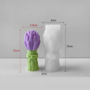 Silikon forma szappan készítéshez 13 x 6 cm Tulipán csokor masnival Kézi szappan és gyertya öntés 2