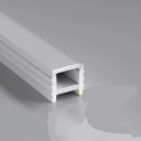 Silikon LED Profil 1 m Ohne Rand 10 x 10 mm Flexibel mit Diffusor Für Einbau in Nut Weiß Für LED Streifen Ohne LED Streifen 1