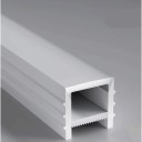 Silikon LED profil 16 x 16 mm Keret nélkül Hossz 1 m Rugalmas Diffúzorral Fehér Süllyesztett szerelés hornyokba LED szalaghoz LED szalag nélkül 1