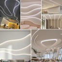 Silikon LED-Profil 20 x 10 mm Ohne Rand Länge 1 m Flexibel Mit Diffusor Weiß Einbau in Nut Für LED-Streifen Ohne LED-Streifen 3