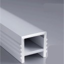 Silikon LED Profil 20 x 20 mm Ohne Rand Länge 1 m Flexibel Mit Diffusor Weiß Einbauinstallation in die Nut Für LED Streifen Ohne LED Streifen 1