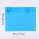 Silikon-Malunterlage 50,3 x 40,2 cm Paletten zum Mischen von Farben und Becher für Wasser Öffnungen für Pinsel Schutz des Tisches beim Malen 5
