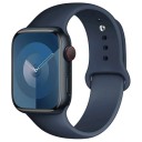 Silikon szíj az Apple Watch Series 9 8 7 6 5 4 3 SE Ultra 2 38 mm - 40 mm - 41 mm M-L Vízálló puha gumis szíj a kényelmes egész napos viselethez 35