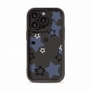 Silikon védőtok Samsung Galaxy A15-höz csillagokkal Tartós Kiemelt szélek Fekete kék és fehér csillagokkal Kameravédelem Mindennapi használatra 1